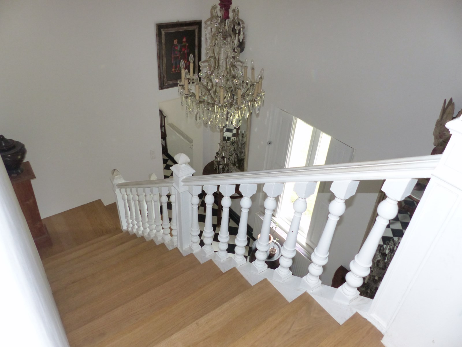 Escalier à balustres dans Maison champêtre a vendre dans environnement préservé 76 normandie