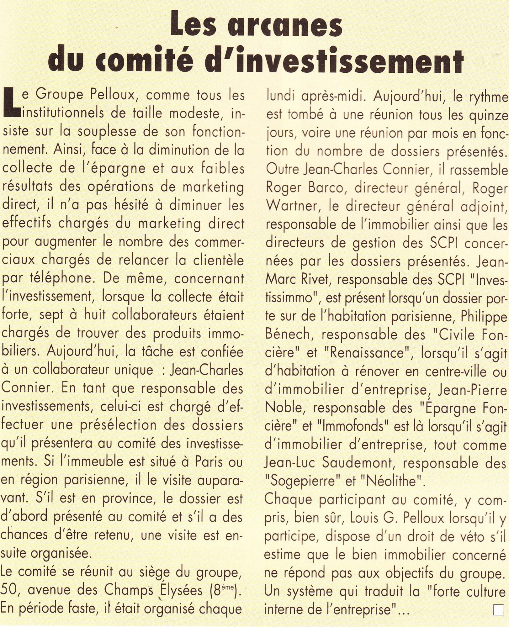 Page 13 du Magazine INVESTISSEMENT IMMOBILIER n°31 de Décembre 1993