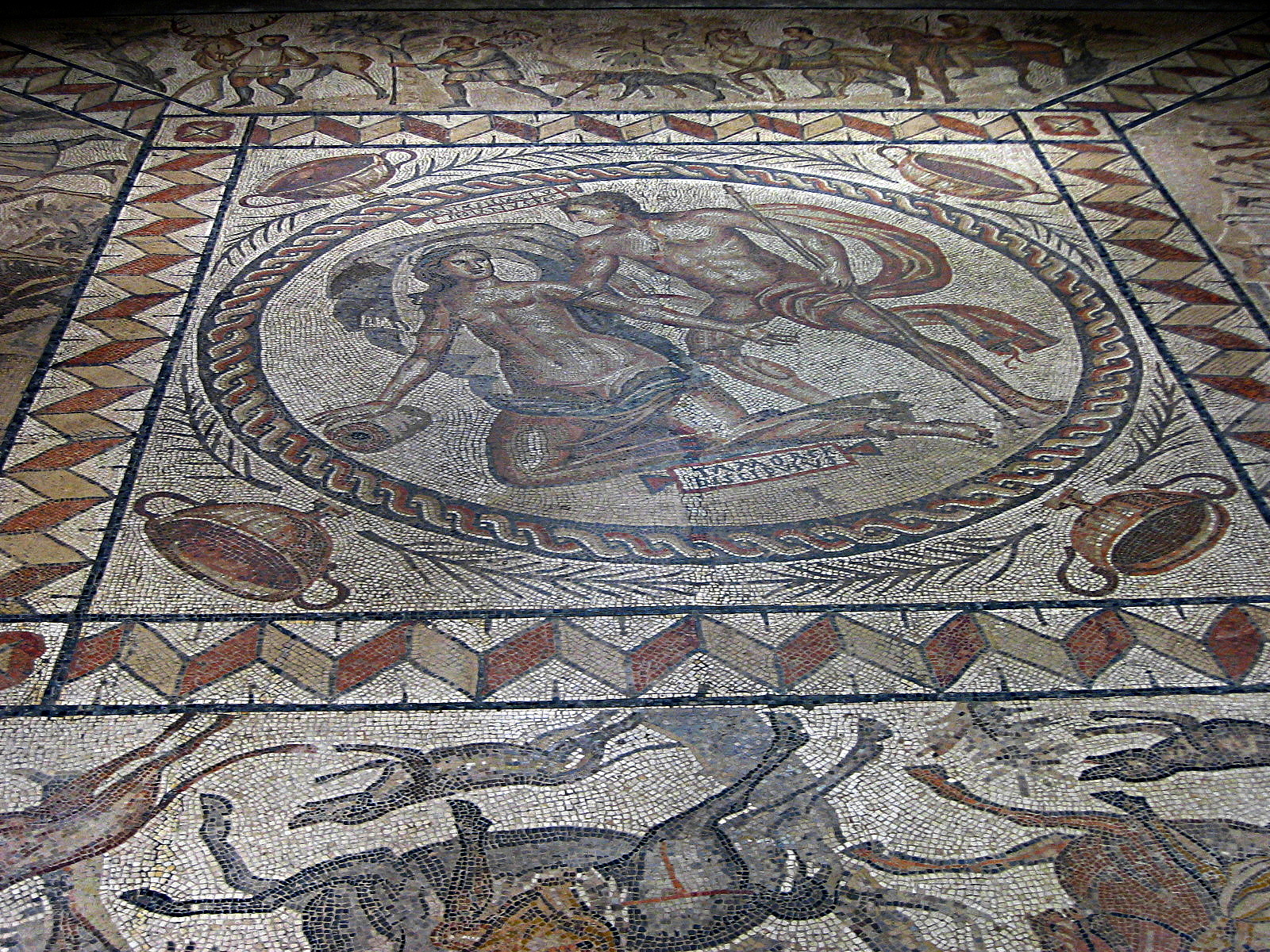 mosaique romaine découverte à lillebonne