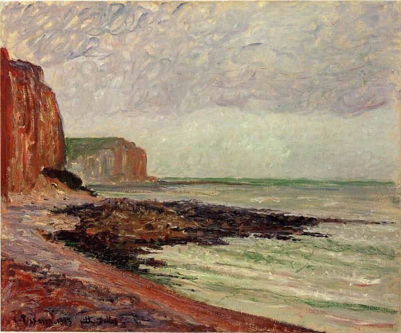 La plage des Petites Dalles par Camille PISSARRO