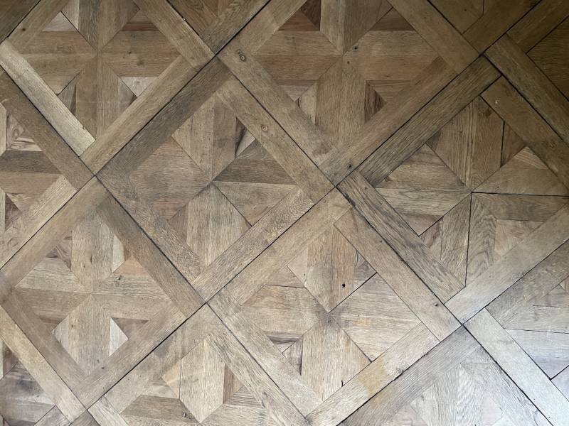 Parquet Versailles d'un château cauchois