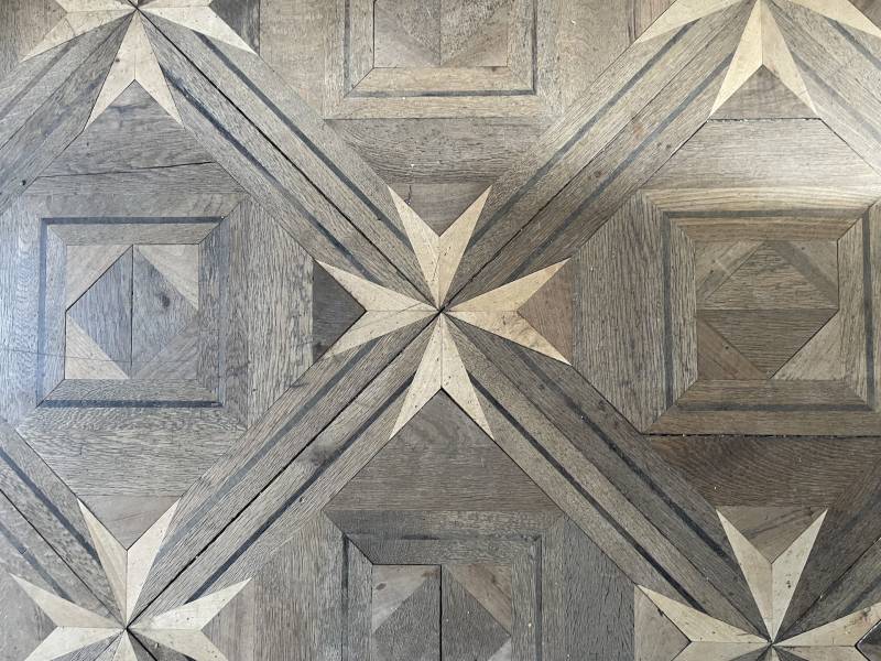 Parquet marqueterie dans un château proche Etretat