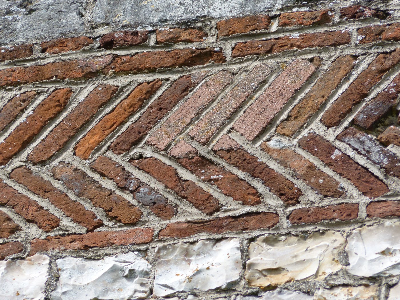 Chevrons de briques d'un manoir à vendre dans la région de Fécamp