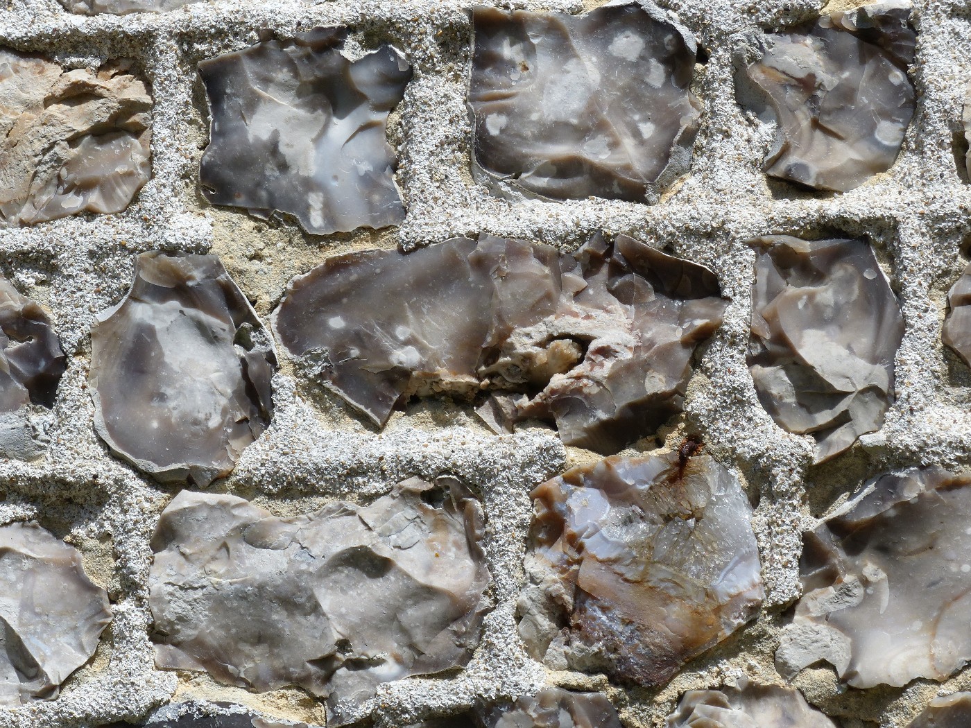 Mur de silex d'une maison normande à vendre proche de Rouen