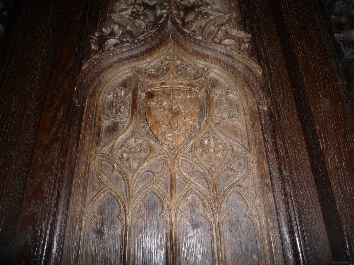 Sculpture de boiserie dans un manoir à vendre près d'Etretat