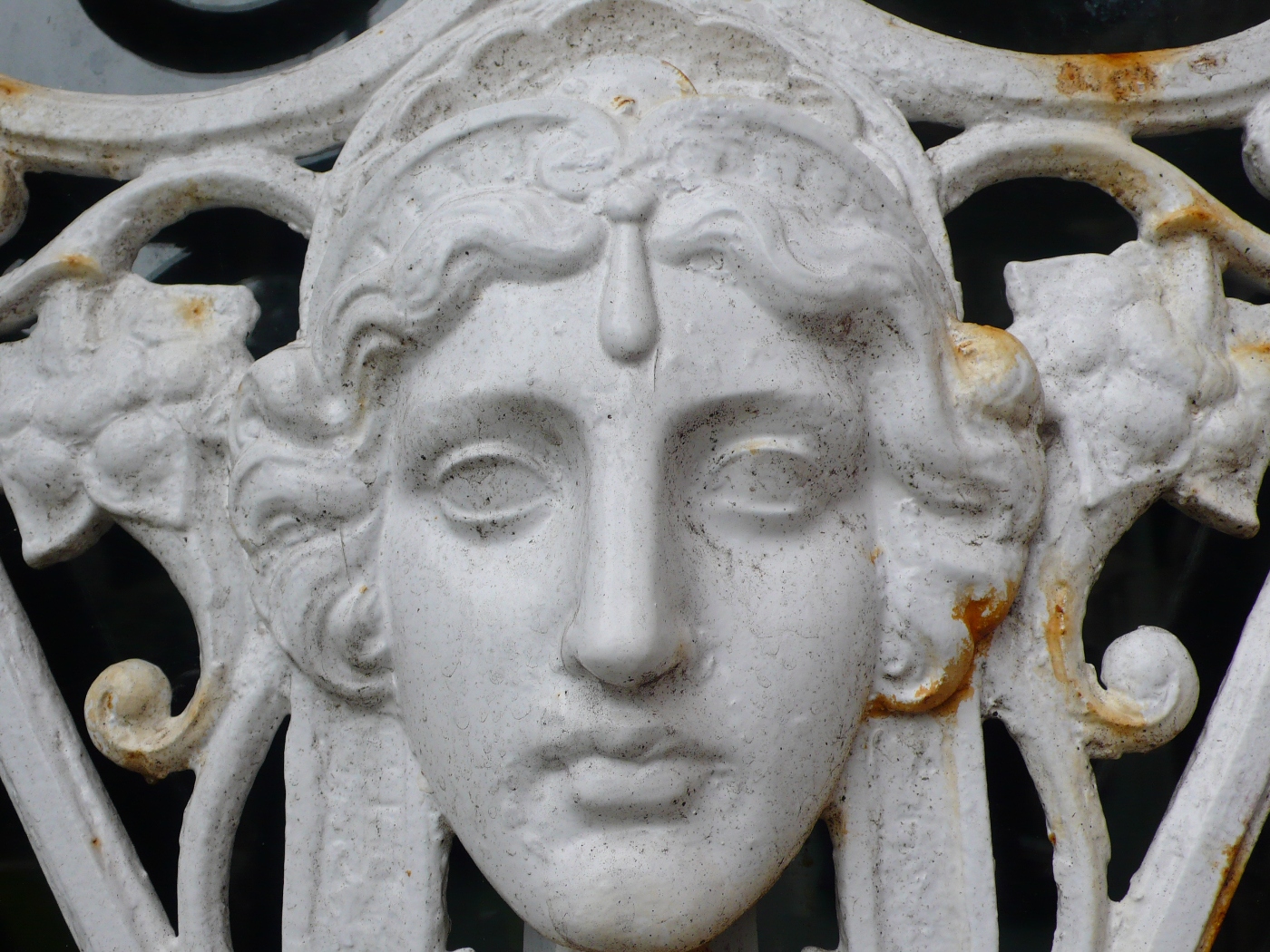 Protection en fonte d'une porte vitrée d'une demeure bourgeoise à vendre de seine maritime