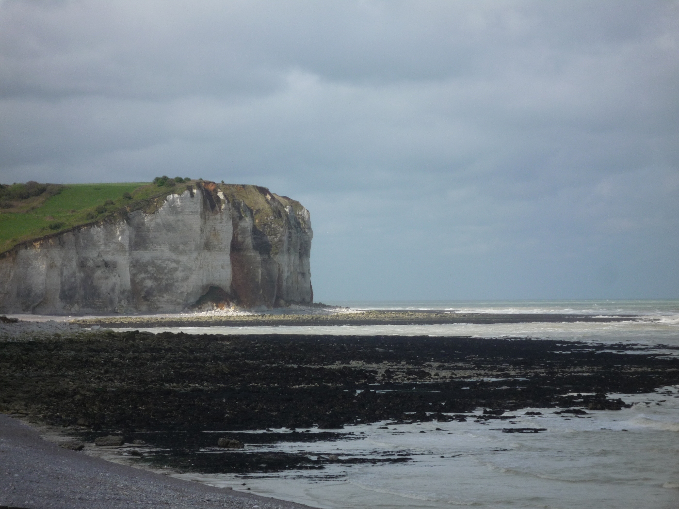 La falaise à Veulettes sur mer l'hiver
