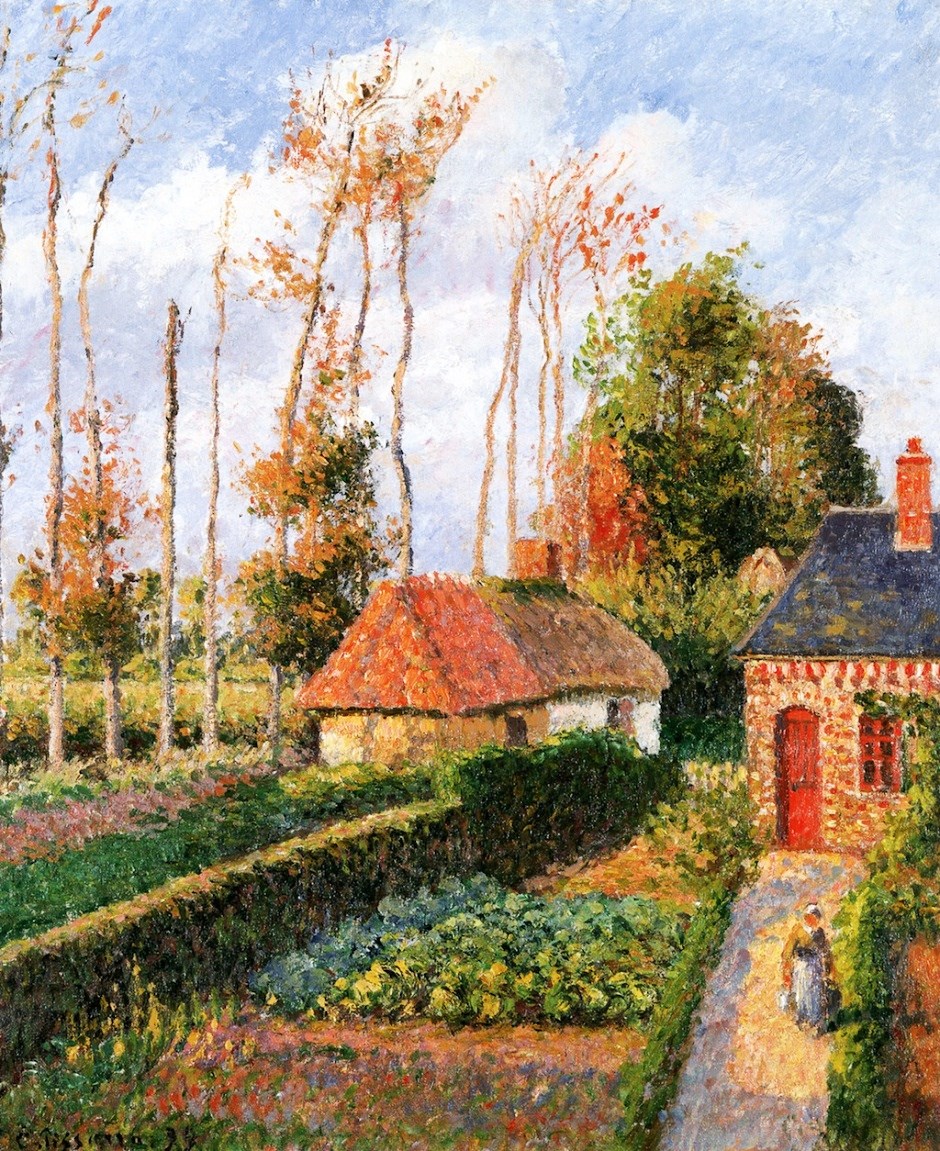 Le jardin du manoir d'Ango à Varengeville par Camille PISSARRO
