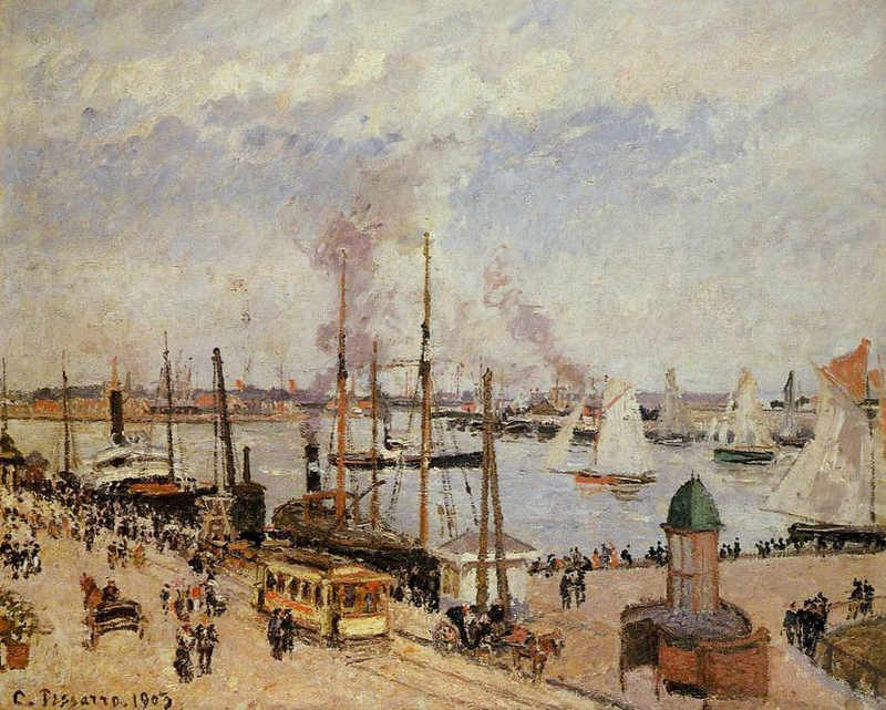 PISSARRO le port du Havre à marée haute