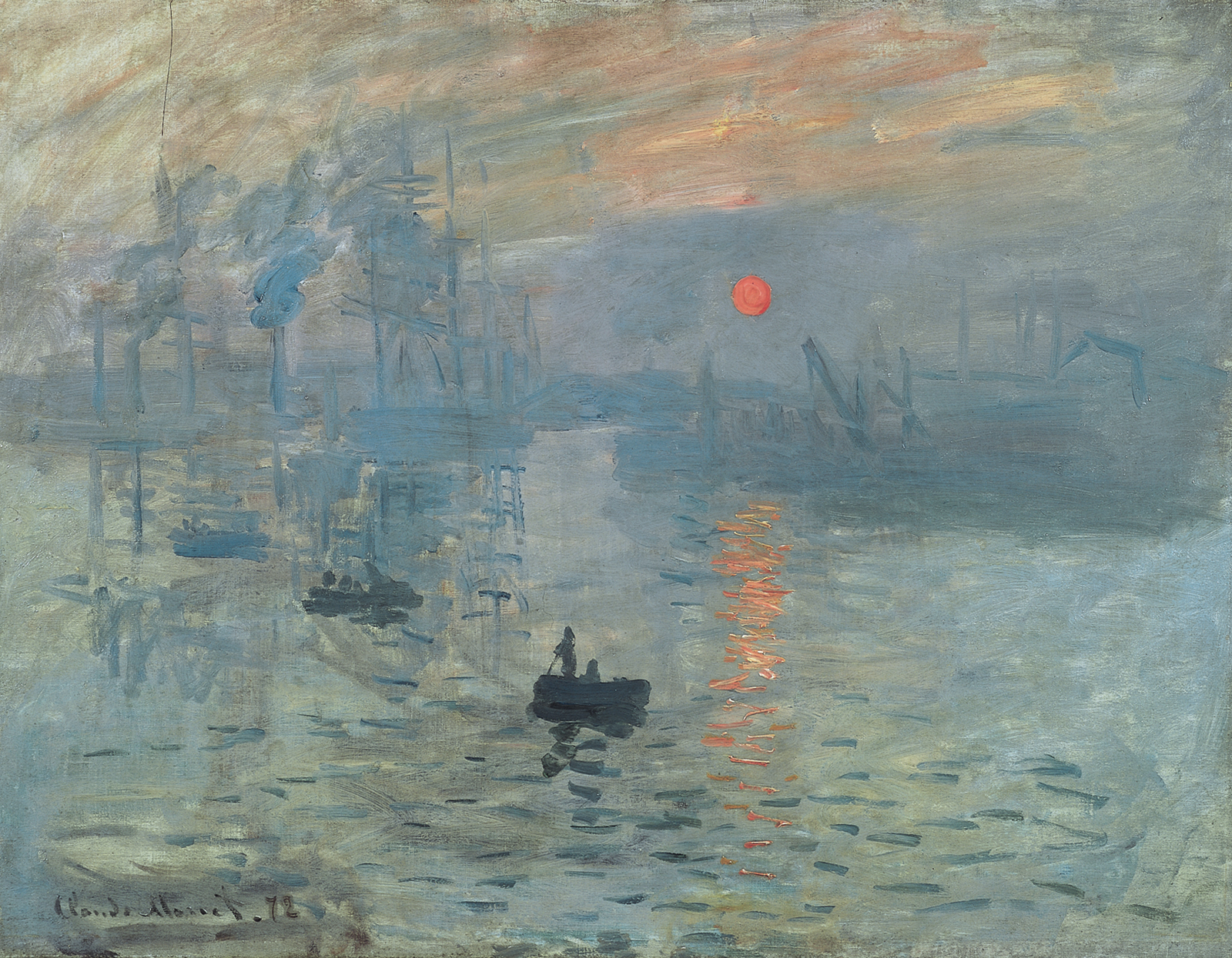 IMPRESSION SOLEIL LEVANT CLAUDE MONET AU HAVRE